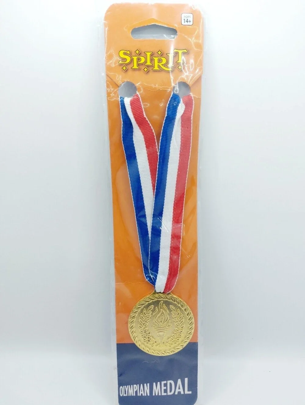 Spirit Halloween Olympian Gold Medal Costume Accessory Red White Blue New